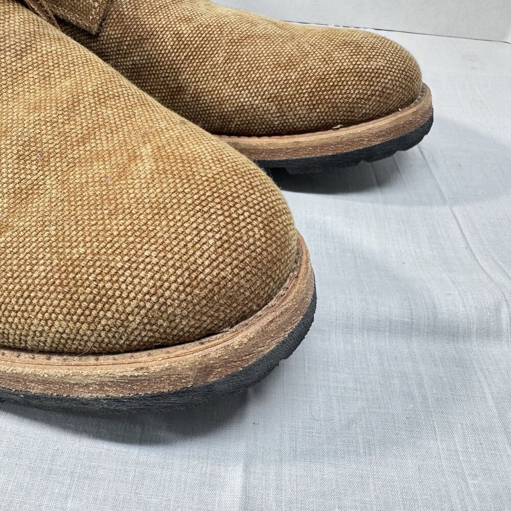 Billy Reid Canvas Chukka Boots Mens 10 Heavyweight Brown* Made In Itay Hand Made - Picture 2 of 16